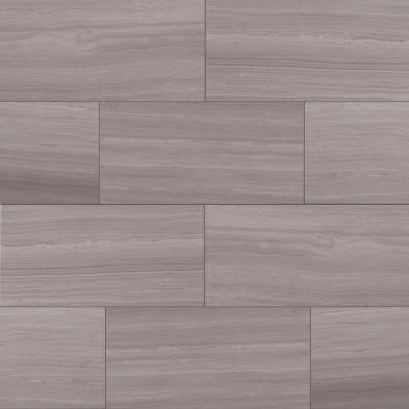 Wooden White 12-in x 24-in Honed Marble Floor and Wall Tiles( 10 sq. ft. /Box )