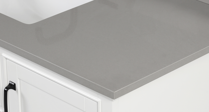 43" Earth Gray Quartz Vanity Top with Sink