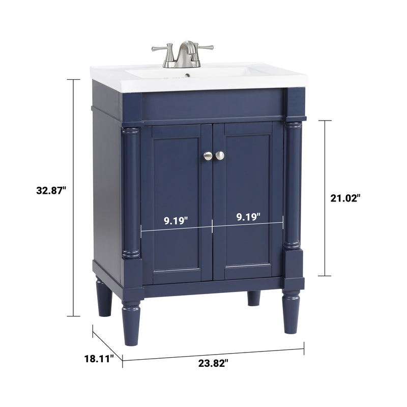 Torino 24" Bathroom Vanity in Navy Blue