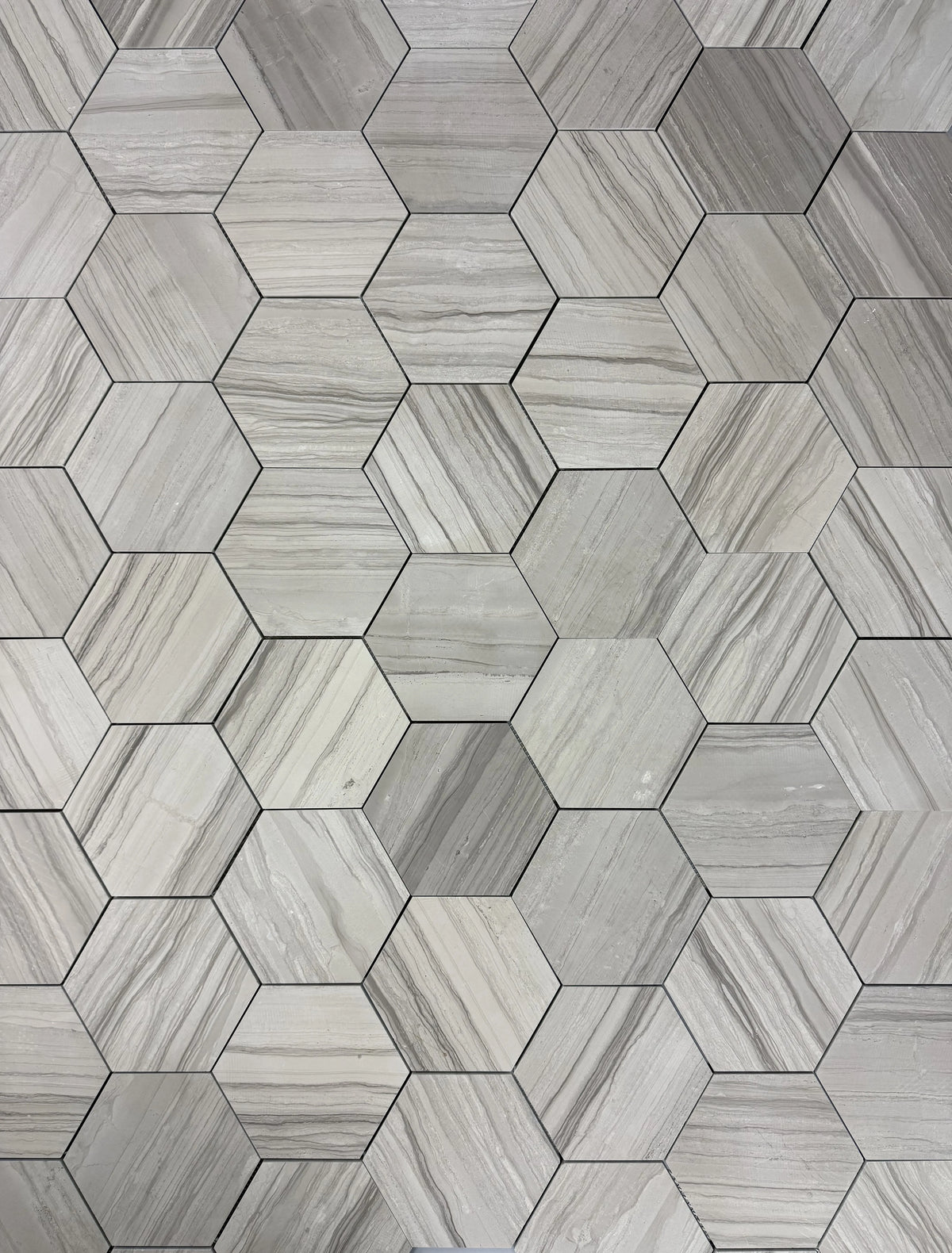 6-in Athens Gray Hexagon 12-in x 10-in Honed Mosaic Floor and Wall Tile( 4.15 sq. ft. /Box )