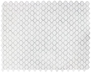 Marrakesh - Carrara White & Thassos White 9-in x 10-in Waterjet Mosaic Floor and Wall Tile( 3.15 sq. ft. /Box )