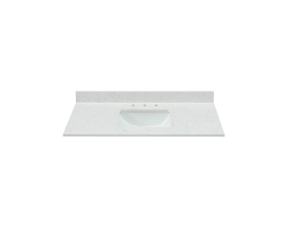 61" Carrara Quartz Vanity Top Sink