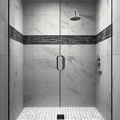 Calacatta Polished Marble Floor and Wall Tile - Sample (Product Shown is Full Size)