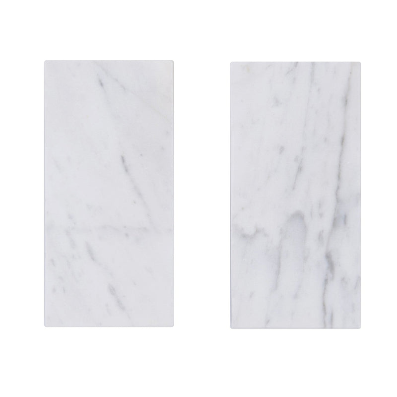 Bianco Carrara White 3-in x 6-in Polished Marble Floor and Wall Tiles( 5.2 sq. ft. /Box )