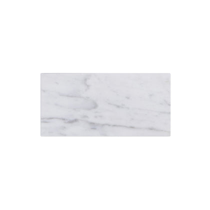 Carrara White 4-in x 12-in Polished  Marble Floor and Wall Tiles( 4.8 sq. ft. /Box )