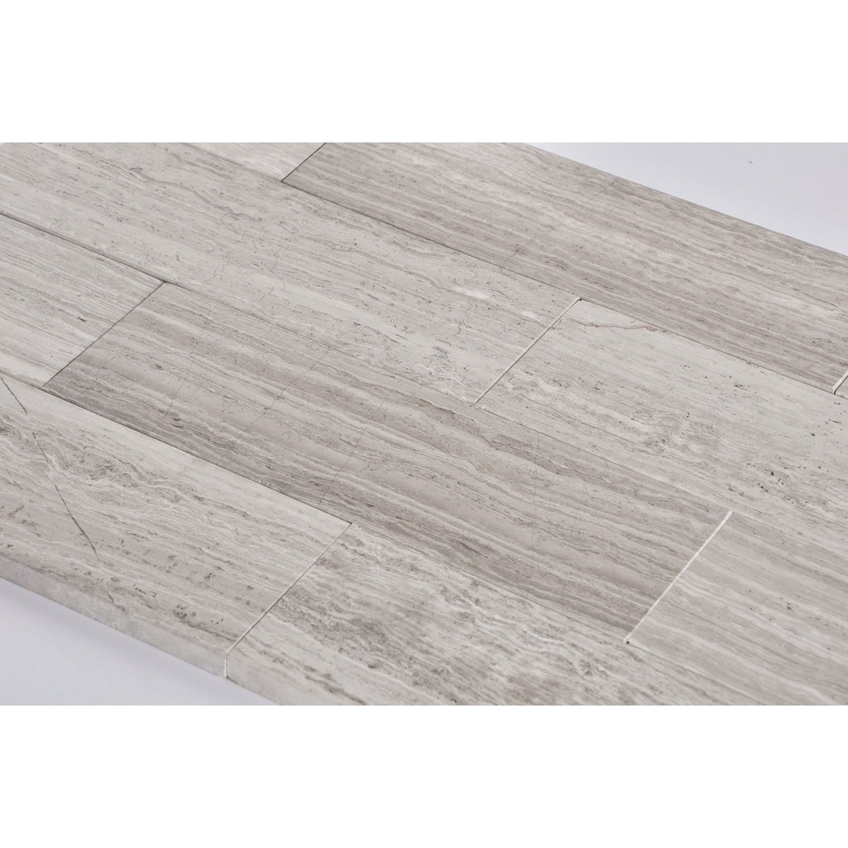 Wooden White 3-in x 8-in Marble Floor and Wall Tiles( 10.2 sq. ft. /Box )