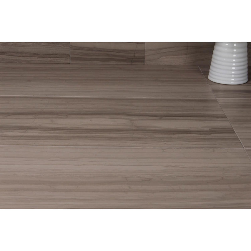 Athens Gray 12-in x 24-in Marble Floor and Wall Tiles( 10 sq. ft. /Box )