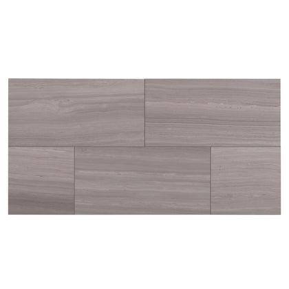 Wooden White 12-in x 24-in Honed Marble Floor and Wall Tiles( 10 sq. ft. /Box )
