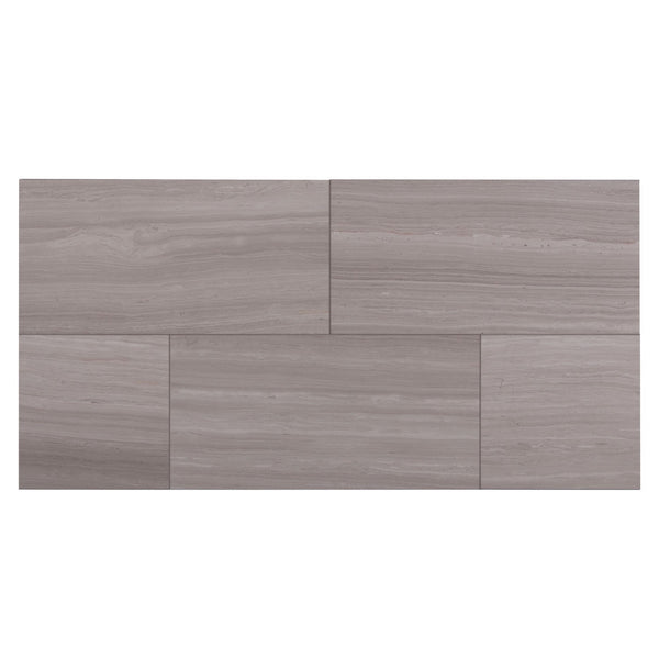 Wooden White 12-in x 24-in Honed Marble Floor and Wall Tiles( 10 sq. ft. /Box )