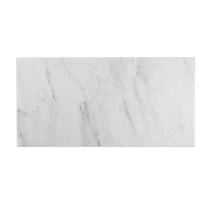 Oriental White 12-in x 24-in Marble Floor and Wall Tiles( 10 sq. ft. /Box )