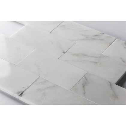 Oriental White 12-in x 24-in Marble Floor and Wall Tiles( 10 sq. ft. /Box )