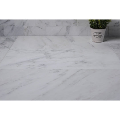 Oriental White 12-in x 24-in Marble Floor and Wall Tiles( 10 sq. ft. /Box )