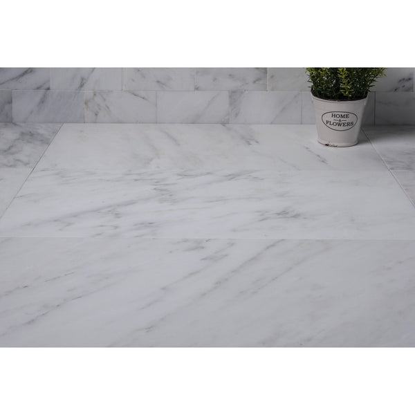 Oriental White 12-in x 24-in Marble Floor and Wall Tiles( 10 sq. ft. /Box )