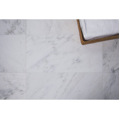 Oriental White 12-in x 24-in Marble Floor and Wall Tiles( 10 sq. ft. /Box )
