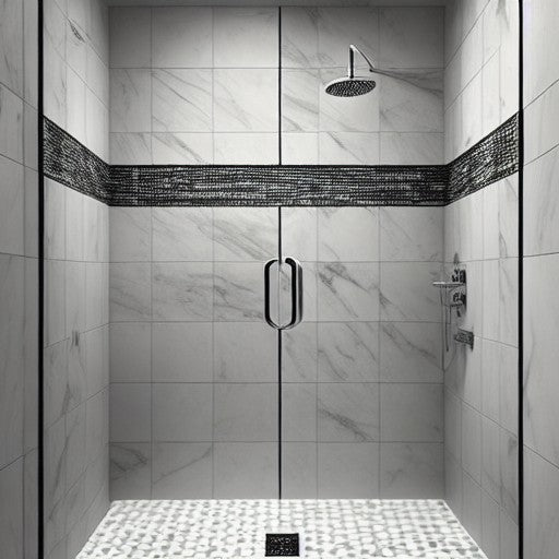 White shop tile shower