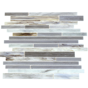 Antique Ice Random Strip Glass Mix Mosaic