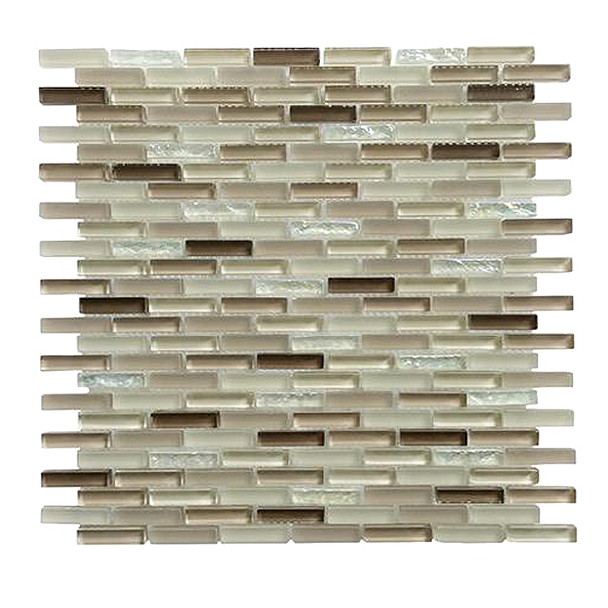Farnsworth Random Strips 12-in x 12-in Glass Mosaic Wall Tile( 10 sq. ft. /Box )