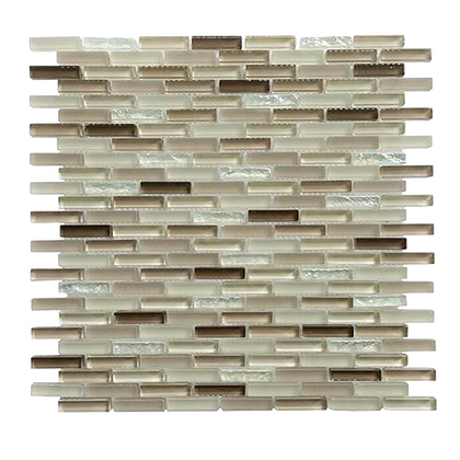 Farnsworth Random Strips 12-in x 12-in Glass Mosaic Wall Tile( 10 sq. ft. /Box )