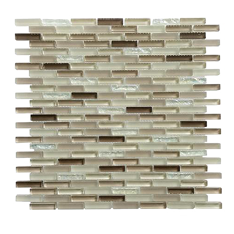 Farnsworth Random Strips 12-in x 12-in Glass Mosaic Wall Tile( 10 sq. ft. /Box )