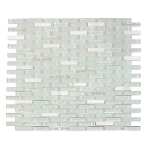 Ballentine Marble & Glass Mix Random Strip Mosaic