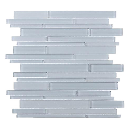 Ice Block Random Strip 12-in x 12-in Glass Mosaic Wall Tile( 10 sq. ft. /Box )