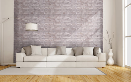 Wooden White Multi-Square Honed Marble Mosaic Wall Tile - Sample (Product Shown is Full Size)
