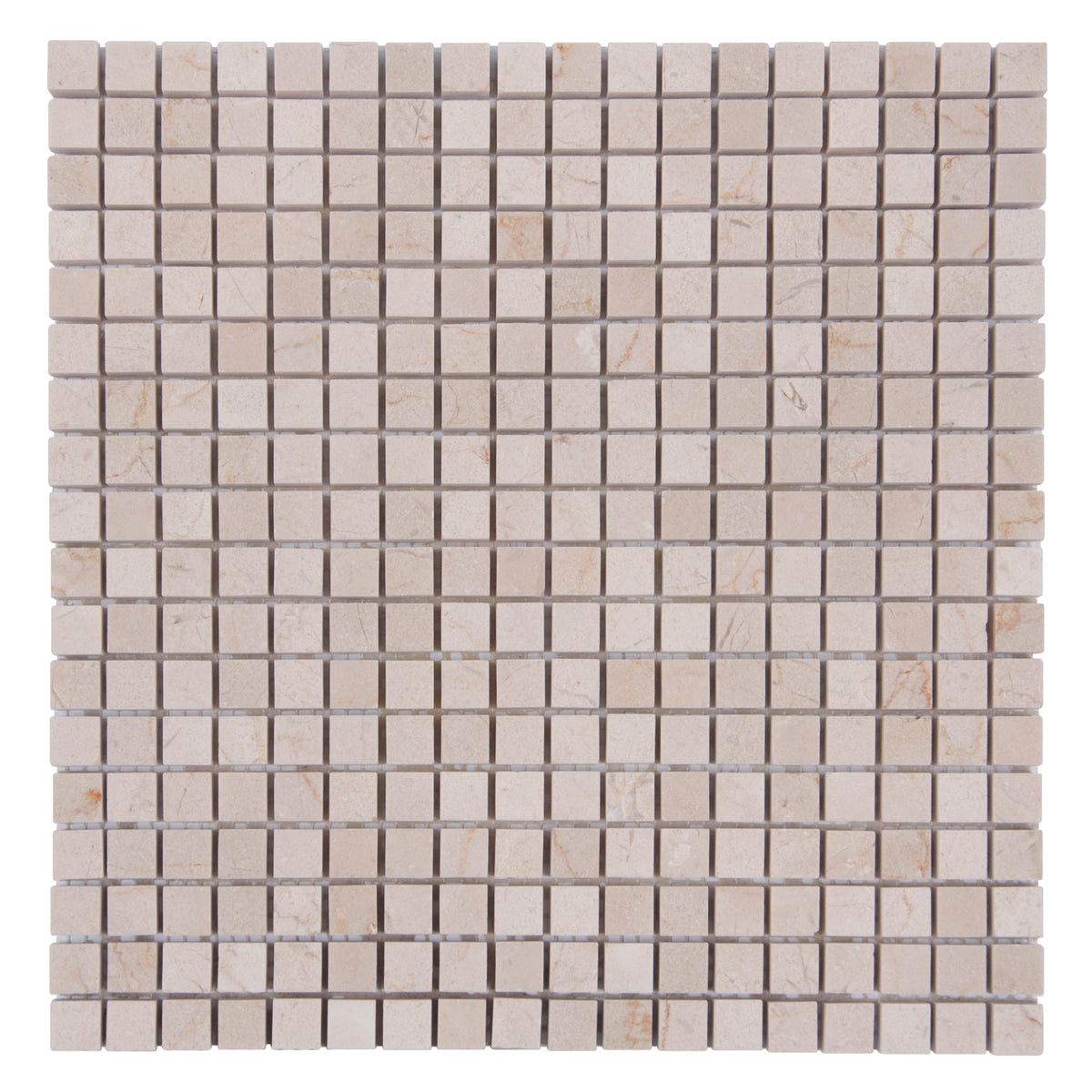 Cream Marfil 12-in x 12-in Polished Mosaic Floor and Wall Tile( 5 sq. ft. /Box )