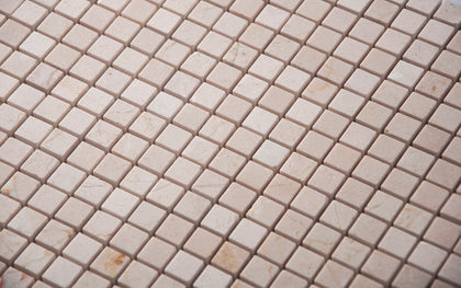 Cream Marfil 12-in x 12-in Polished Mosaic Floor and Wall Tile( 5 sq. ft. /Box )