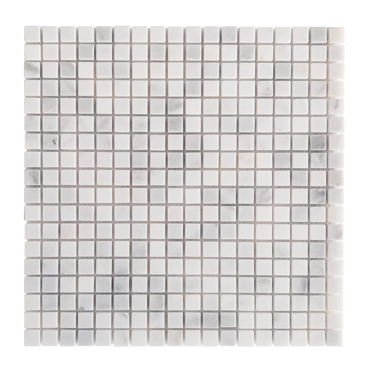 Oriental White 12-in x 12-in Polished Marble Mosaic Floor and Wall Tile( 5 sq. ft. /Box )