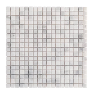 5/8 Oriental White polished Marble Mosaic