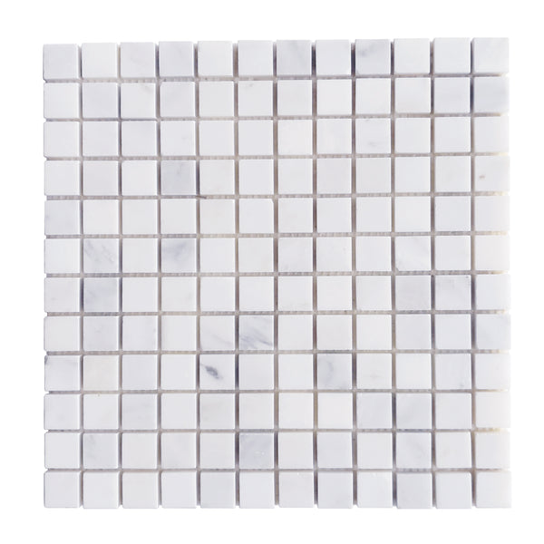 Oriental White 12-in x 12-in Honed Marble Mosaic Floor and Wall Tile(1-sq. ft/ Piece)