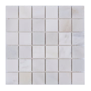 Oriental White 12-in x 12-in Polished Marble Mosaic Floor and Wall Tile( 5 sq. ft. /Box )