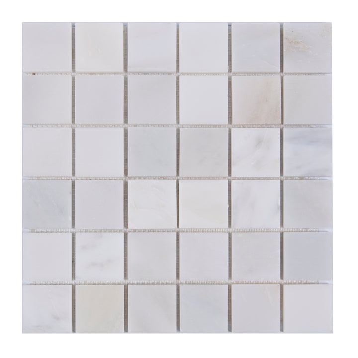 2x2 Oriental White Polished Marble Mosaic