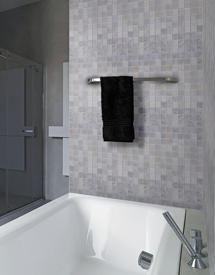 Oriental White 12-in x 12-in Polished Marble Mosaic Floor and Wall Tile( 5 sq. ft. /Box )