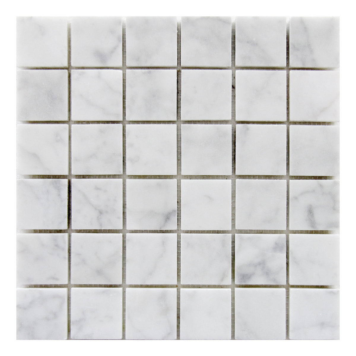Carrara White 12-in x 12-in Polished Marble Mosaic Floor and Wall Tile( 5 sq. ft. /Box )