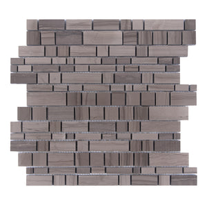 Athens Gray Multi-Square Honed Mosaic