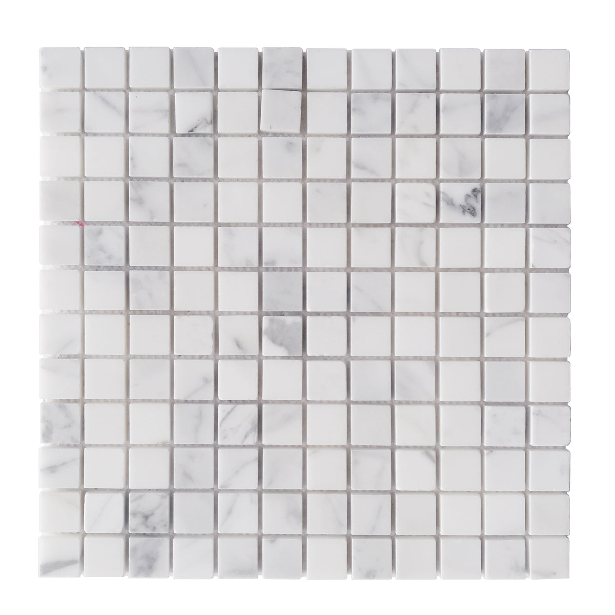 1-in Oriental White 12-in x 12-in Polished Marble Mosaic Floor and Wall Tile( 5 sq. ft. /Box )