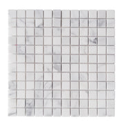 1-in Oriental White 12-in x 12-in Polished Marble Mosaic Floor and Wall Tile( 5 sq. ft. /Box )