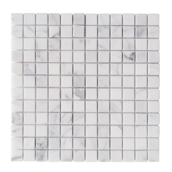 Oriental White 12-in x 12-in Polished Marble Mosaic Floor and Wall Tile(1-sq. ft/ Piece)