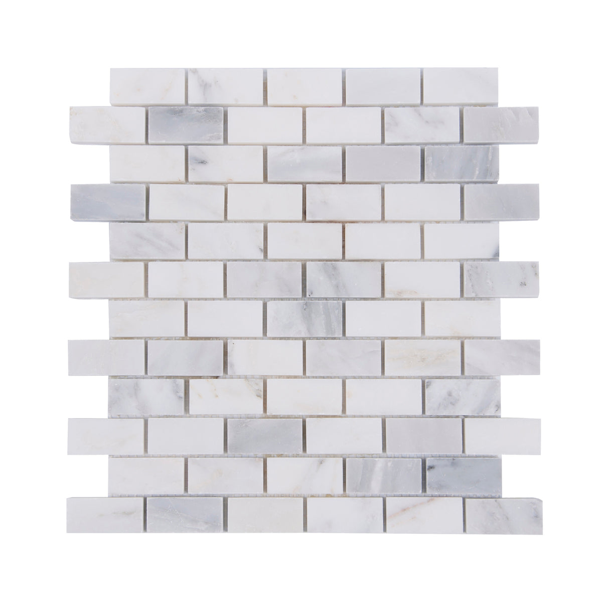 Oriental White 12-in x 11-in Polished Marble Mosaic Wall Tile( 4.6 sq. ft. /Box )