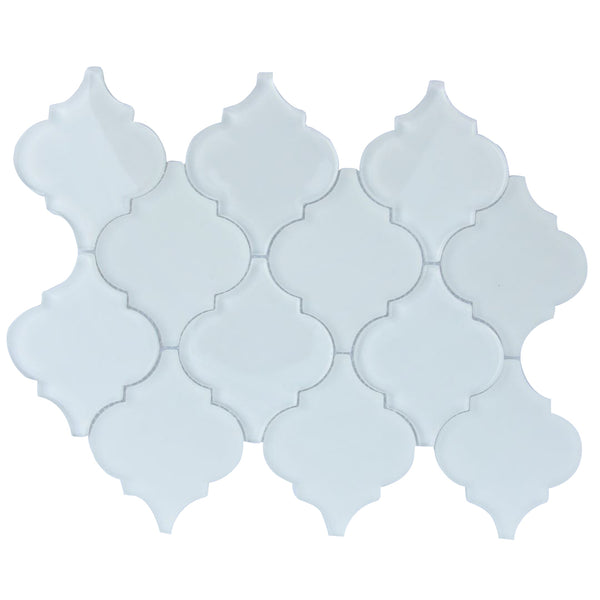 Arabesque Frosted 9-in x 12-in Glass Mosaic Wall Tile(0.75-sq. ft/ Piece)
