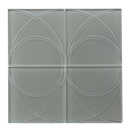 Taupe Swirl 12-in x 12-in Glass Mosaic Wall Tile( 10 sq. ft. /Box )