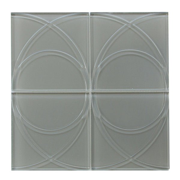 Taupe Swirl 12-in x 12-in Glass Mosaic Wall Tile(1-sq. ft/ Piece)