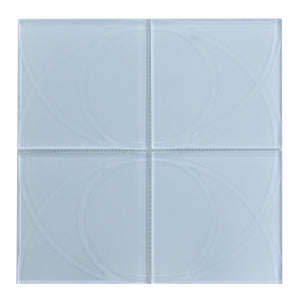 6" Swirl Pattern Glass Mosaic