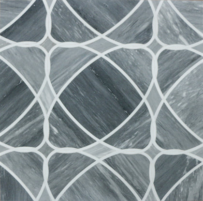 Astral Gray 12-in x 12-in Polished Waterjet Mosaic Floor and Wall Tile( 5 sq. ft. /Box )