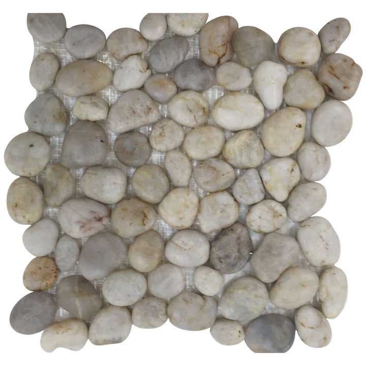 Silver Wheat Pebble Mosaic