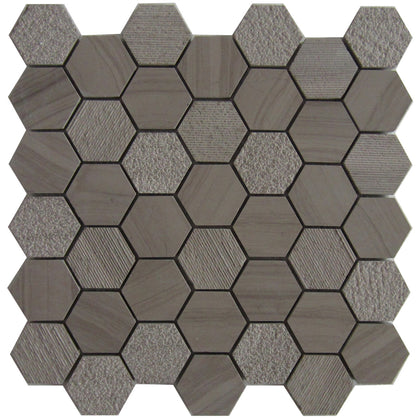 12-in x 12-in Athena Trinity Hexagon Marble Mosaic Floor and Wall Tile( 5 sq. ft. /Box )