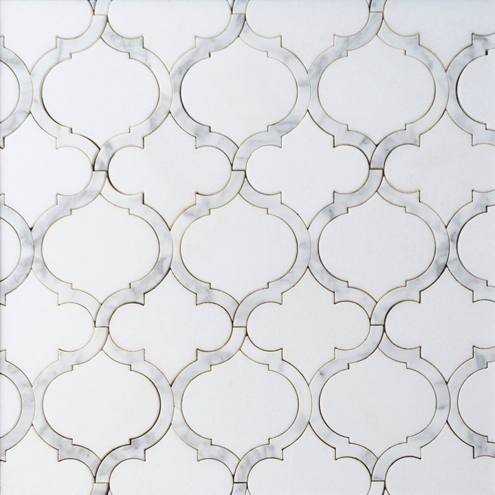 Marrakesh - Carrara White & Thassos White Waterjet