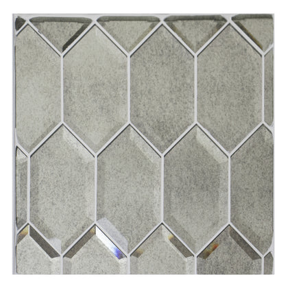 Beveled Stretched Hexagon Antique Mirror Mosaic Walls Tile - Sample (Product Shown is Full Size)