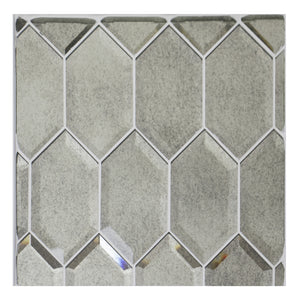 Beveled Stretched Hexagon Antique Mirror Mosaic